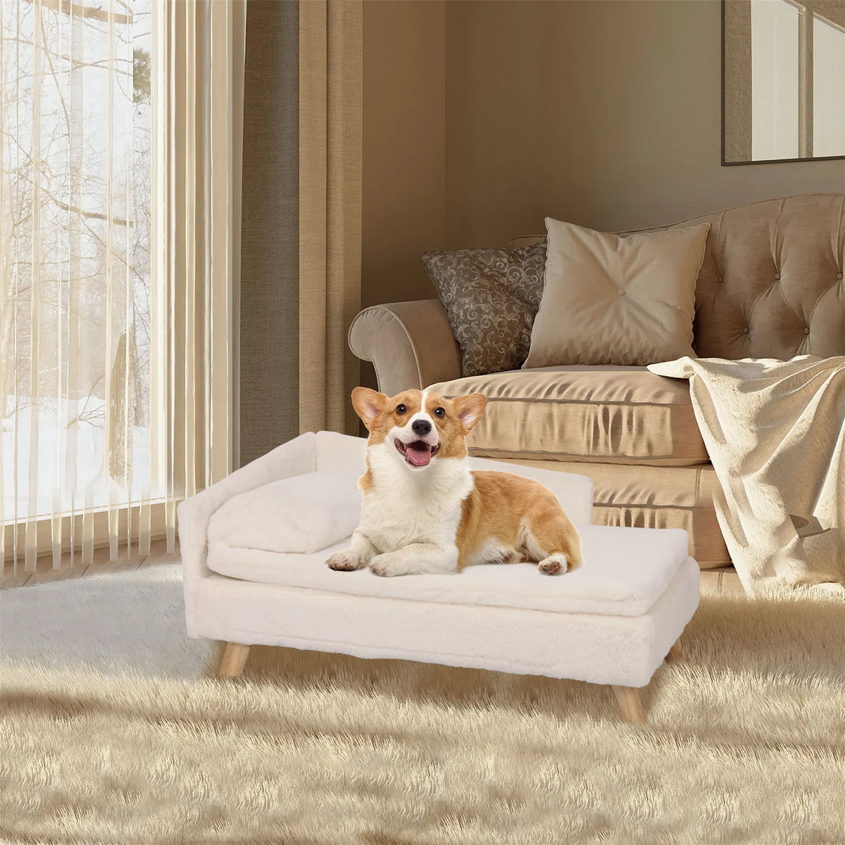 Bingopaw Nordic Elevated Pet Bed With Waterproof Pad