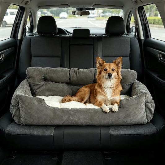 Portable Dog Booster Seat With Waterproof Cover And Safety Leash