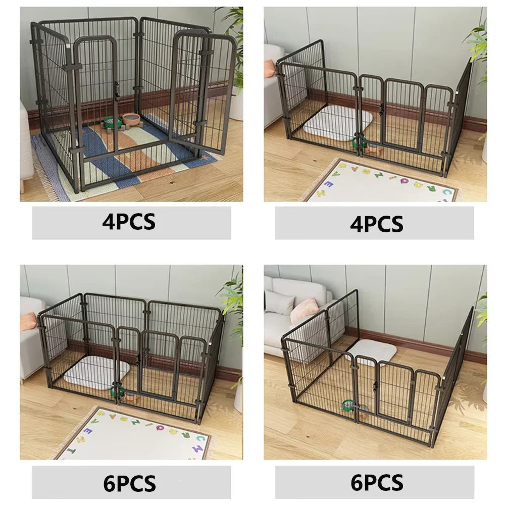 Heavy Duty Stainless Steel Foldable Dog Fence Playpen And Kennel