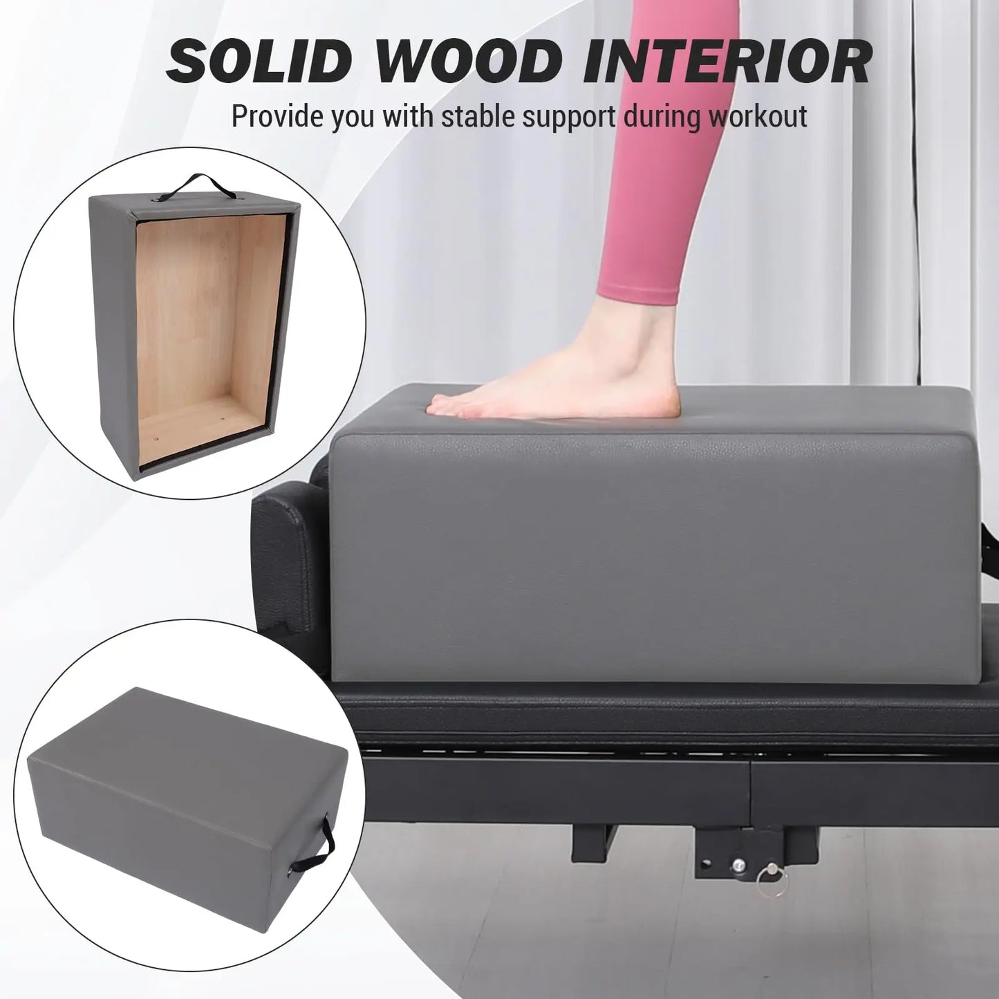 HiMISS Pilates Reformer Sitting Box For Home Workouts