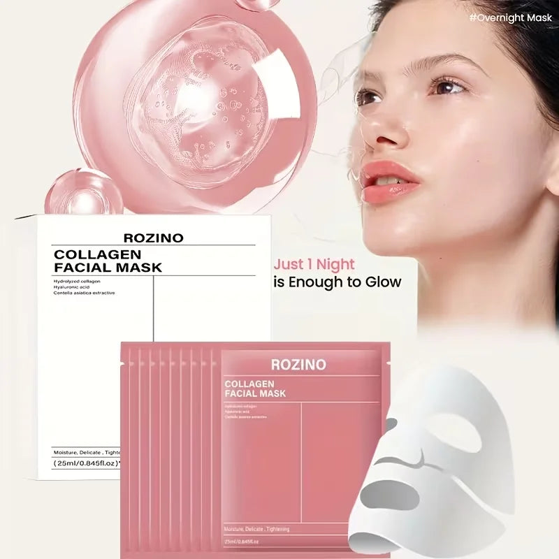 Rozino Bio Collagen Mask Set for Hydration and Glow