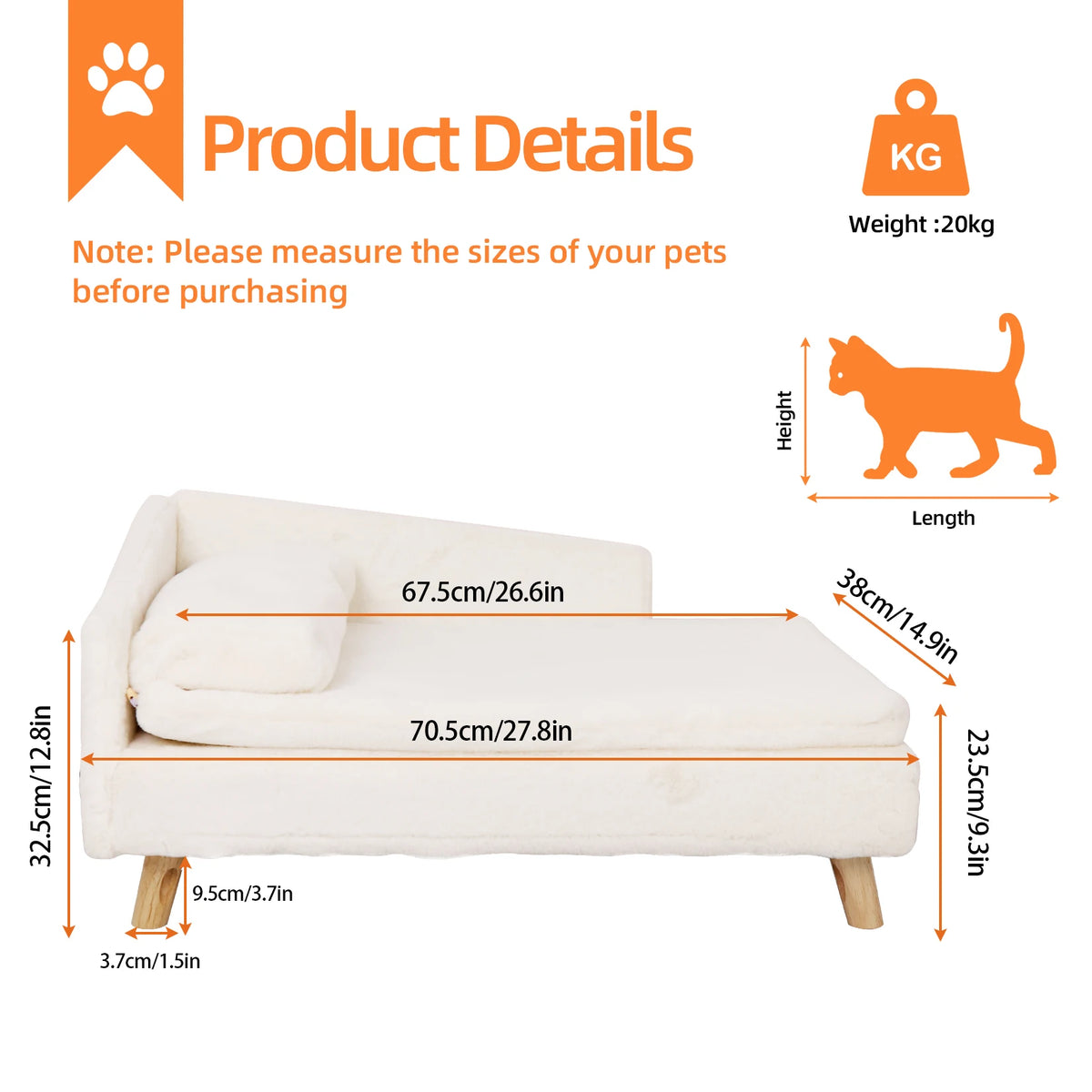 Bingopaw Nordic Elevated Pet Bed With Waterproof Pad