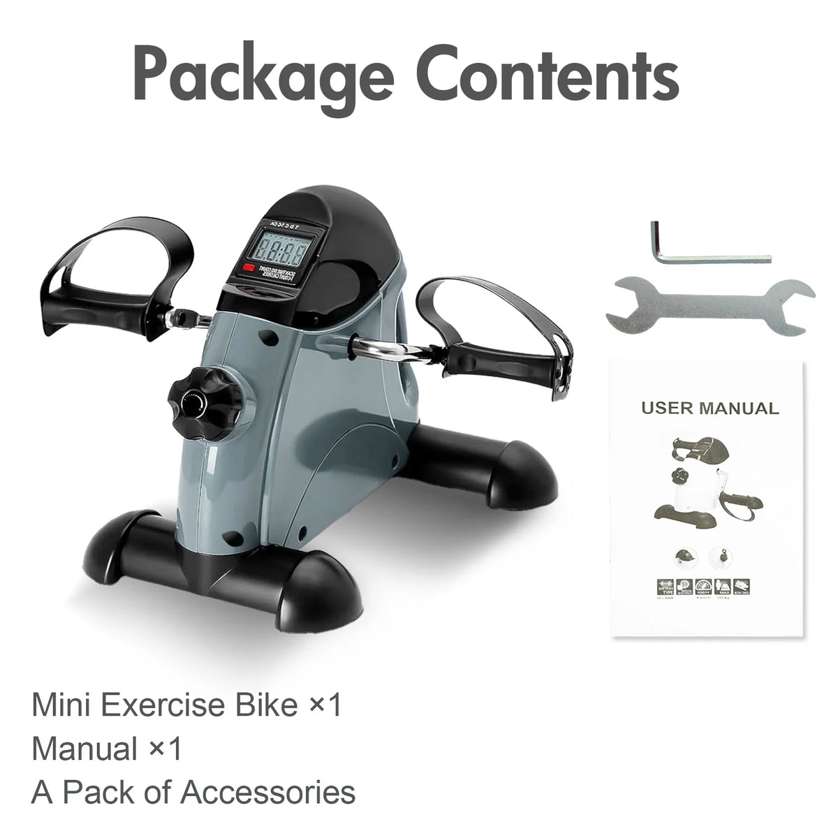 Mini Under Desk Pedal Exerciser Bike With Digital LCD Display