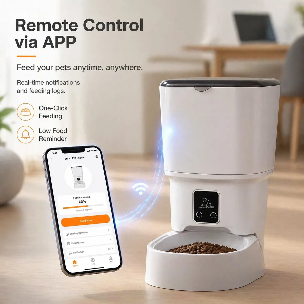 Smart Automatic Cat Feeder With App Control And Timed Dispensing