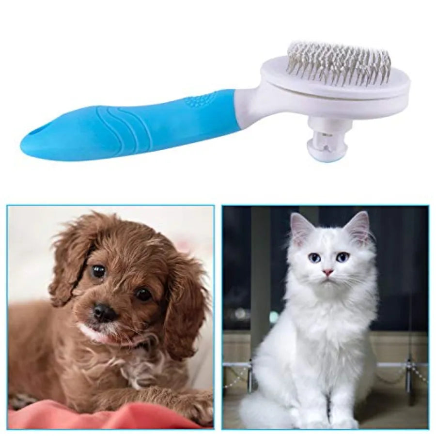Self Cleaning Slicker Brush For Cats And Dogs Deshedding Tool